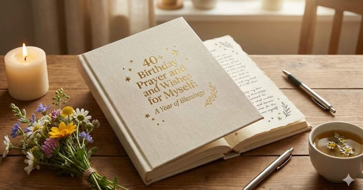 Personal birthday prayer message with candles and soft light