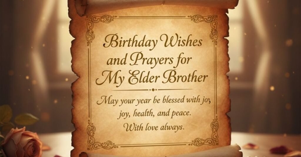 Birthday Wishes and Prayers for My Elder Brother