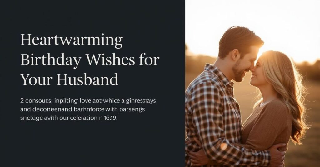 Heartwarming birthday wishes for your husband