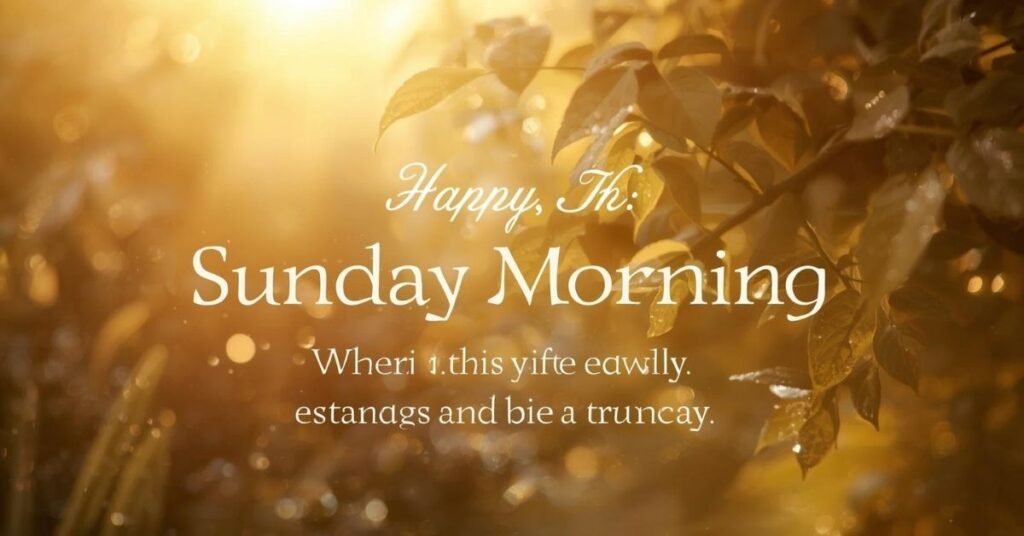Inspirational Sunday Morning Blessings and Messages