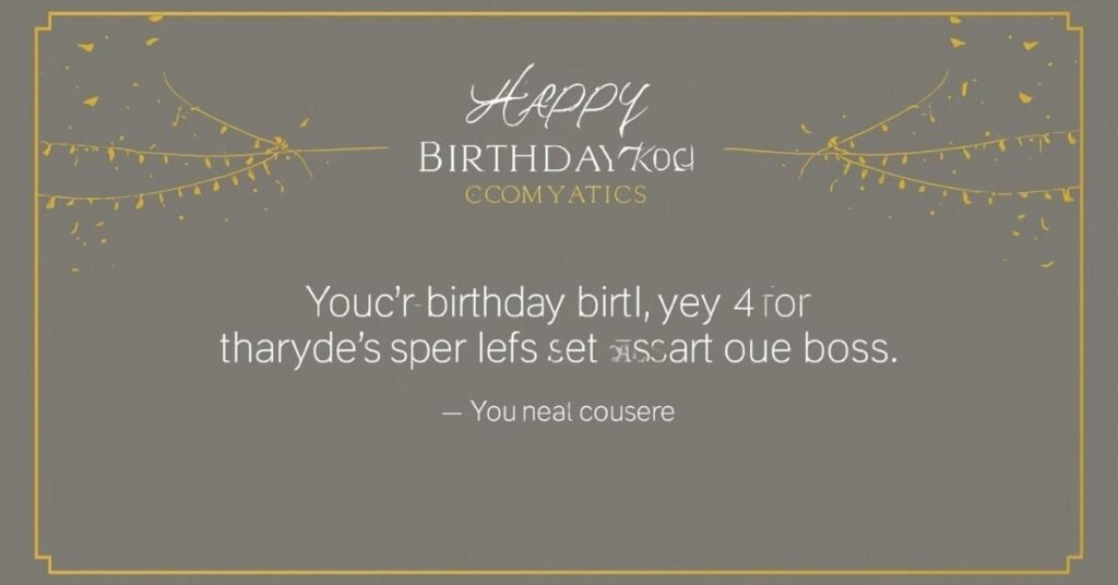 Professional Birthday Wishes for Boss