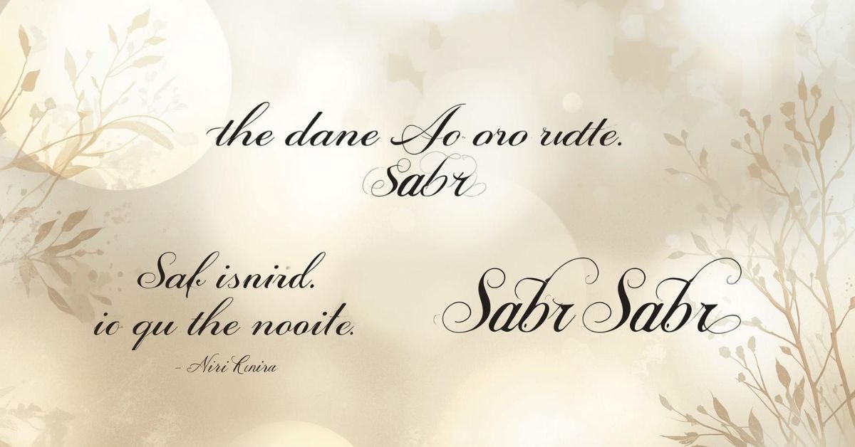 Sabr Quotes in English