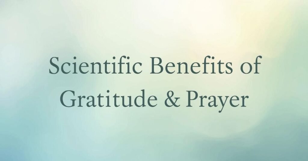 Person meditating with gratitude and prayer for wellness