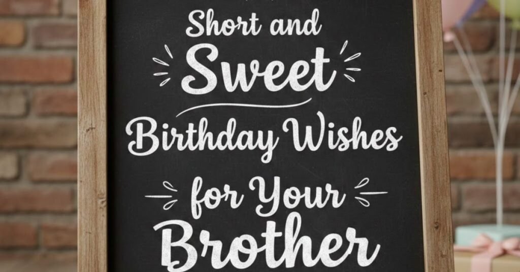 Short and Sweet Birthday Wishes for Your Brother