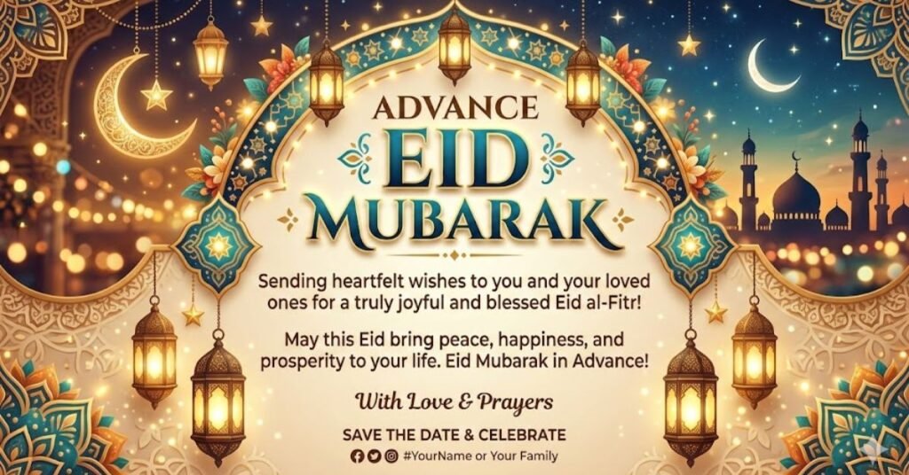 Advance Eid Mubarak Wishes to Send Before Eid
