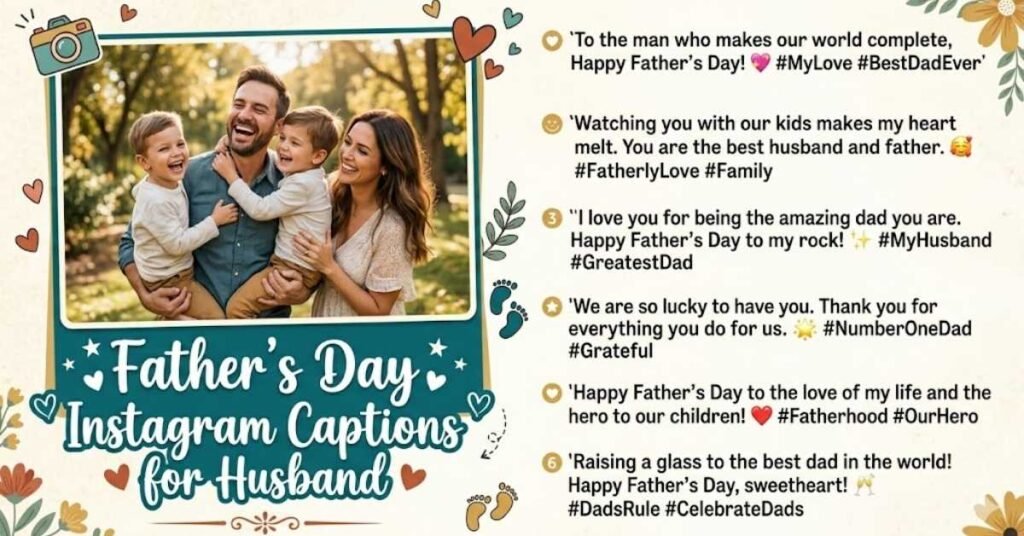 Father’s Day Instagram Captions for Husband