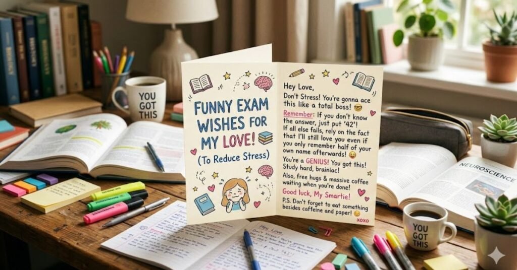 Funny Exam Wishes for Lover to Reduce Stress