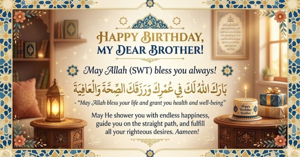 Islamic Birthday Wishes for Brother with Duas