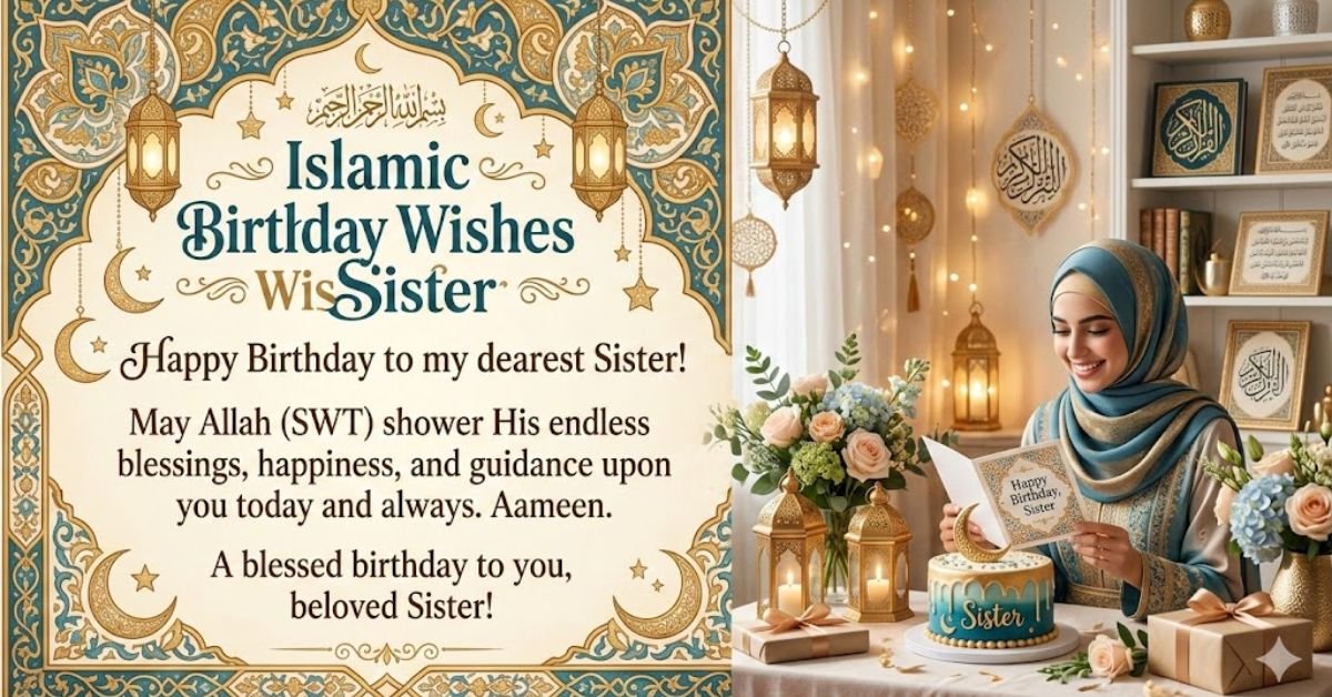 islamic birthday wishes for sister