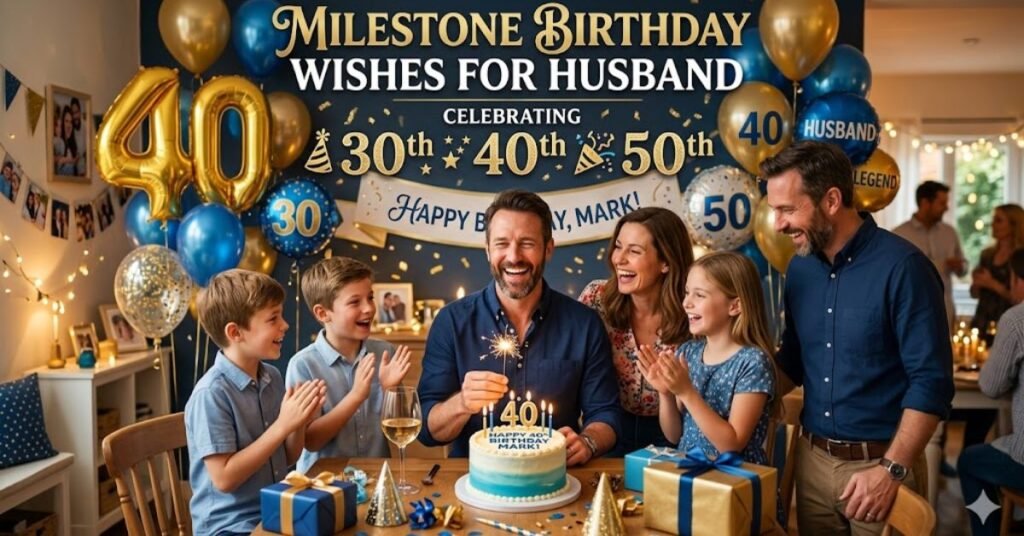 Milestone Birthday Wishes for Husband 30th 40th 50th