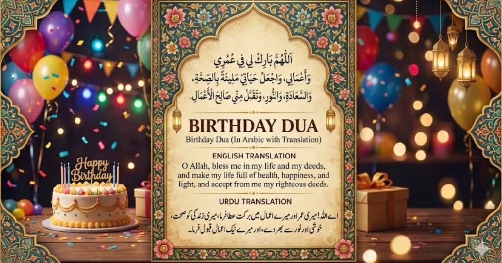 Birthday Dua in Arabic with Translation