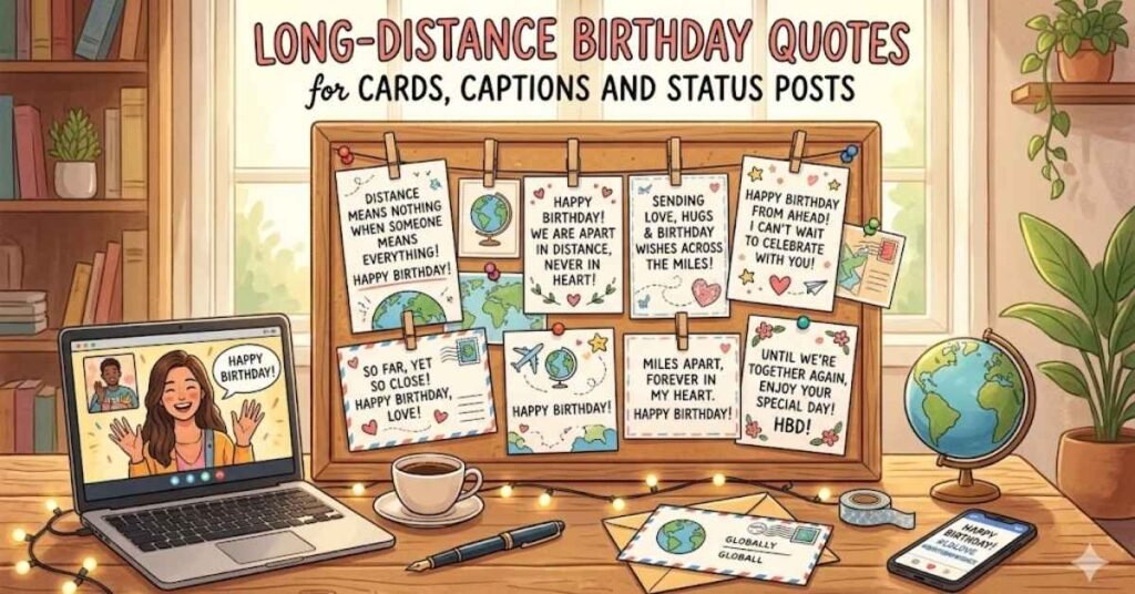 Long-Distance Birthday Quotes for Cards Captions and Status Posts